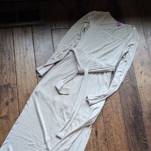 Miami Cream Long Sleeve Robe